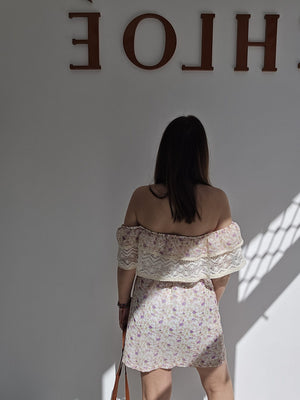 Vestido croche flores