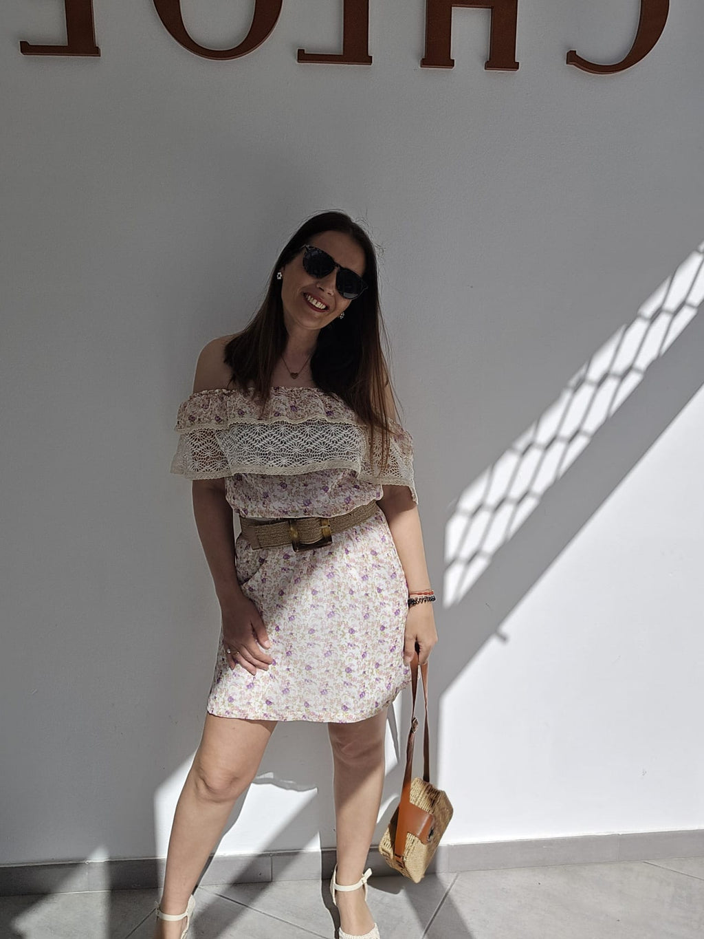 Vestido croche flores