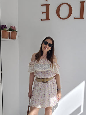 Vestido croche flores