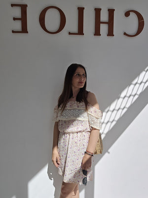 Vestido croche flores