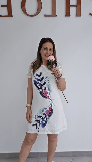 Vestido Plumas Akinolaude