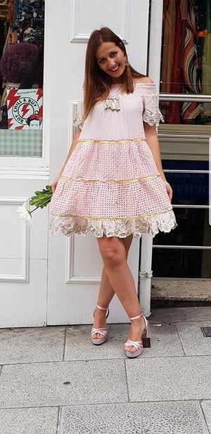 Vestido sea Flamenco Rosa - Cloe Boutique