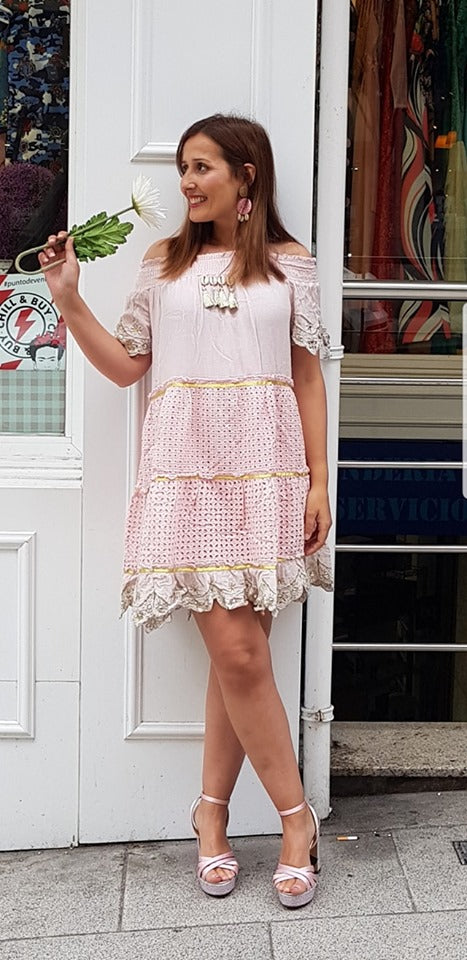 Vestido sea Flamenco Rosa – Cloe Boutique