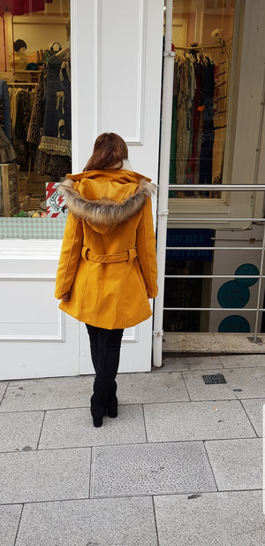 Abrigo de paño con capucha - Cloe Boutique
