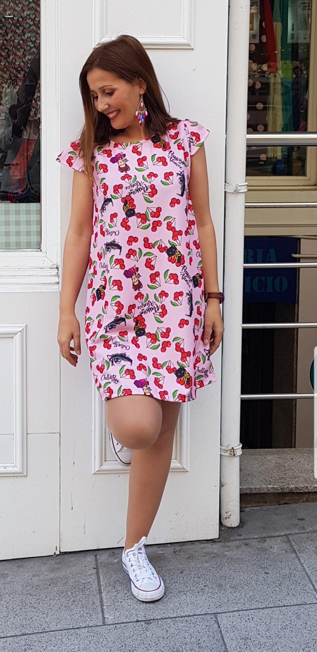 Vestido cherry Chill&Buy - Cloe Boutique