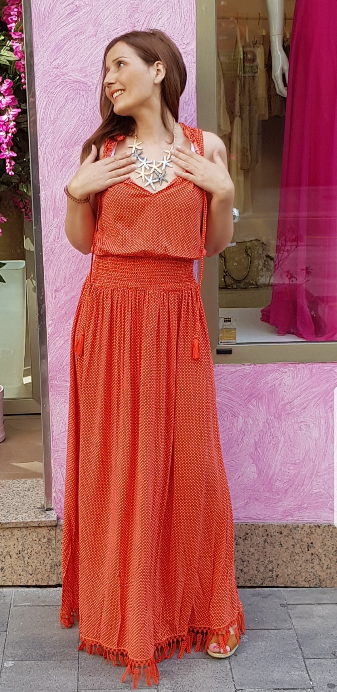 Vestido Orange Molly Bracken - Cloe Boutique